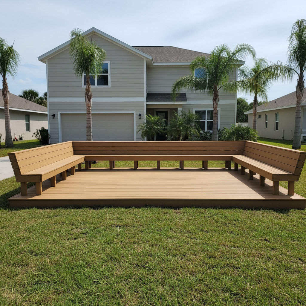 Composite Decking completed by Nova Deck Co in North Port, FL