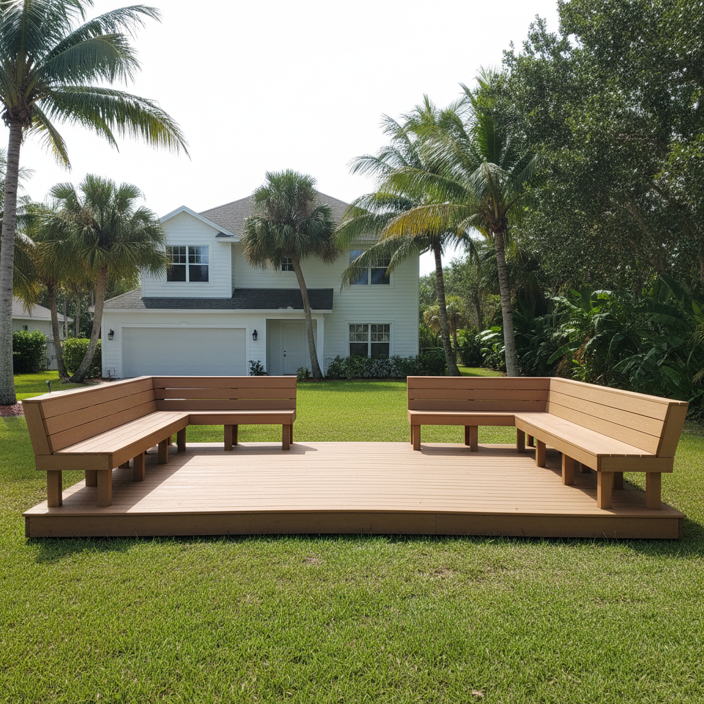 Custom Deck Design completed by Nova Deck Co in Sarasota, FL