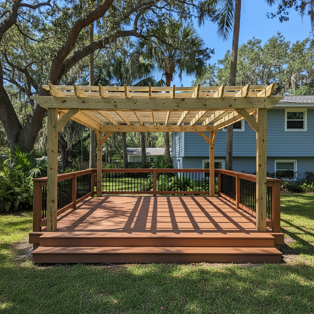 Screened Deck Enclosures completed by Nova Deck Co in Englewood, FL