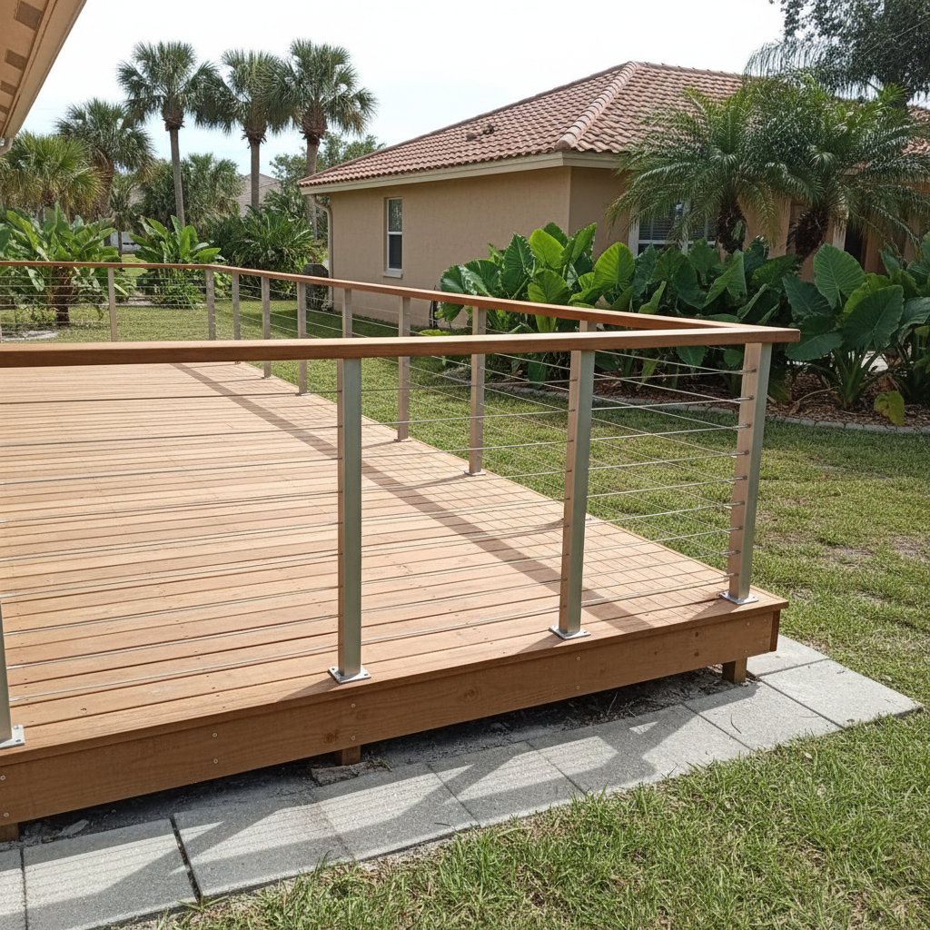 Custom Deck Design completed by Nova Deck Co in Fort Myers, FL